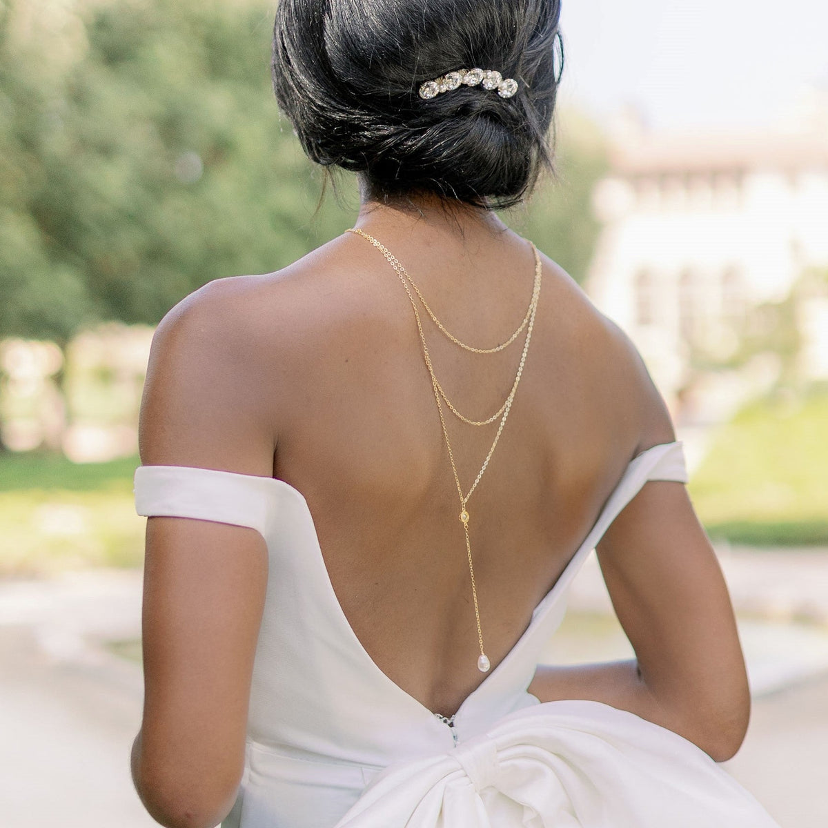 Back Necklace Jewelry for Low Back Dress  Dream wedding dresses, Backless  wedding, Back necklace