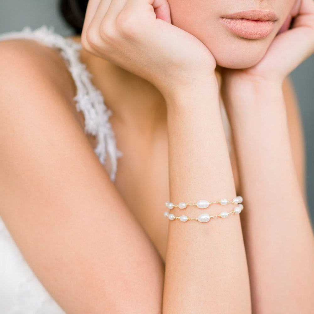 Pearl on sale bridal bracelet