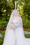 CLAIRE Extra Long Blusher Bridal Drop Veil