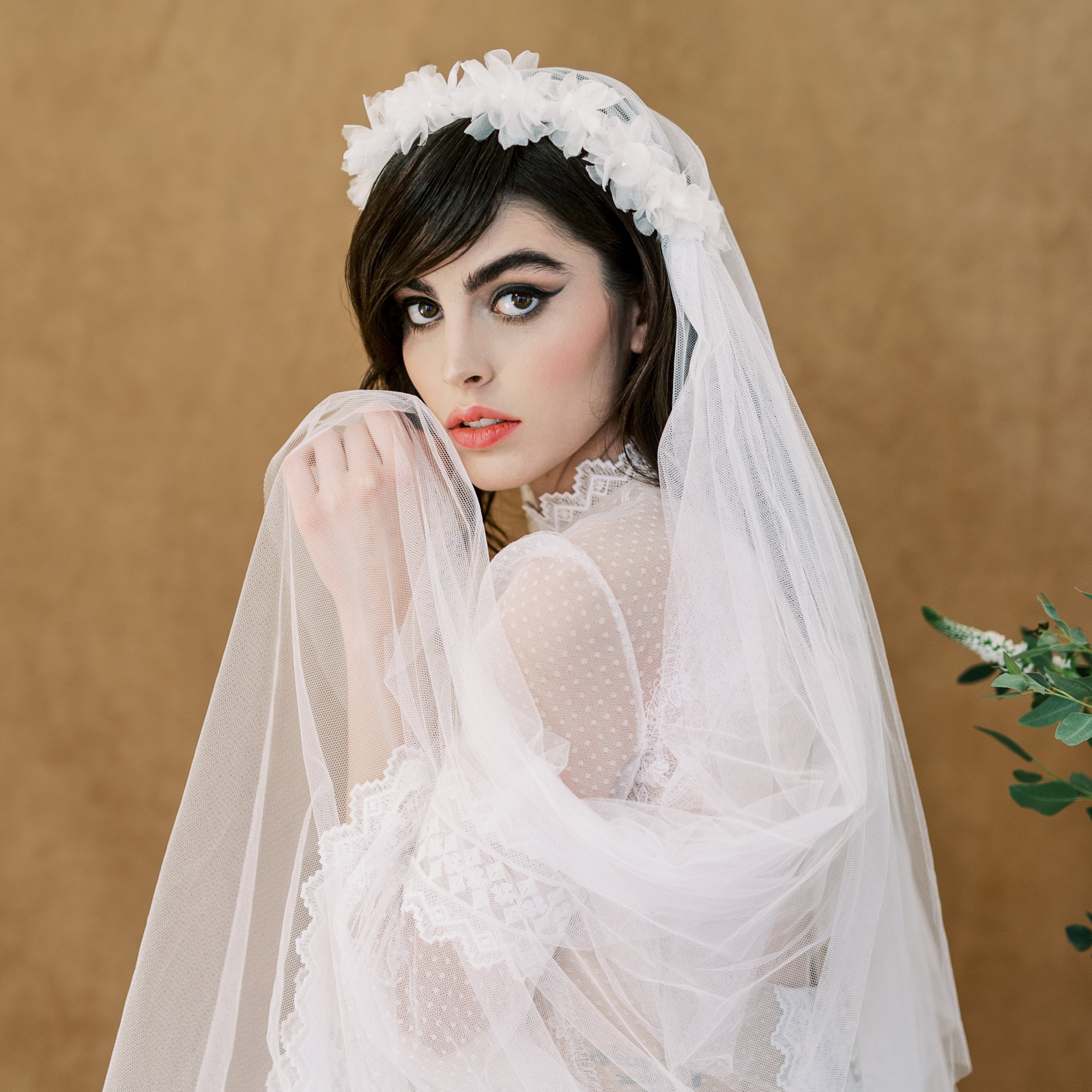 Silk sale wedding veil