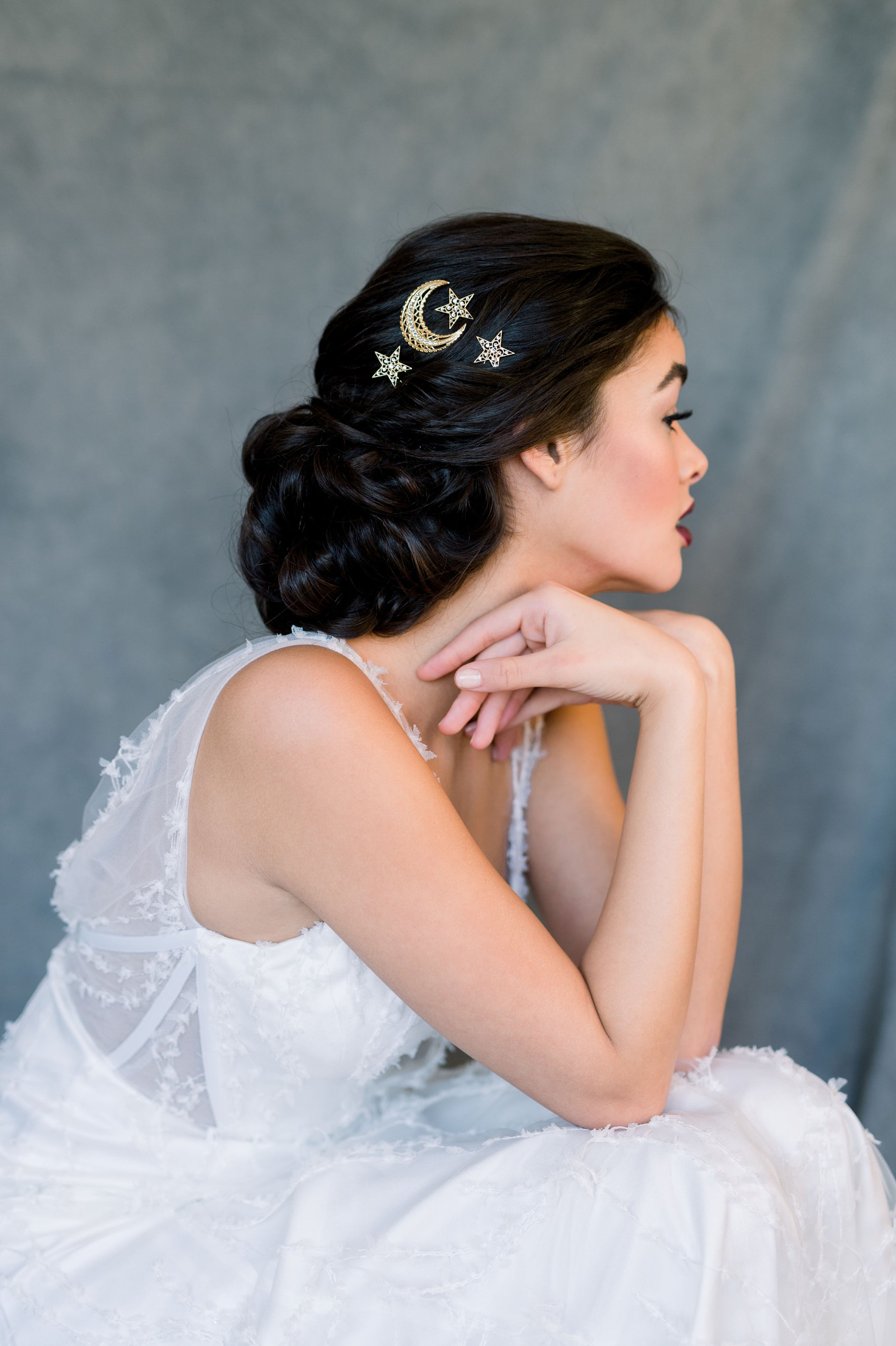 MERITT Star & Moon Celestial Bridal Hair Pins – Blair Nadeau