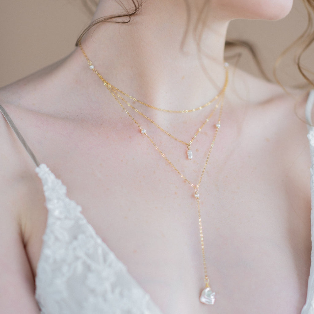 Jamie Pearl Necklace - Dainty Teardrop Edison Pearl Necklace – Little Earth  Jewellery