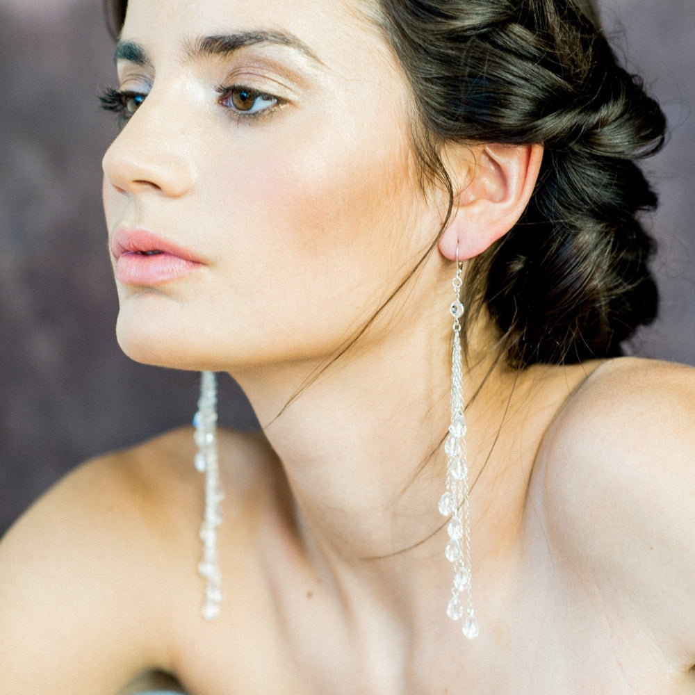 CASCADE | floral bridal earrings - TANIA MARAS BRIDAL