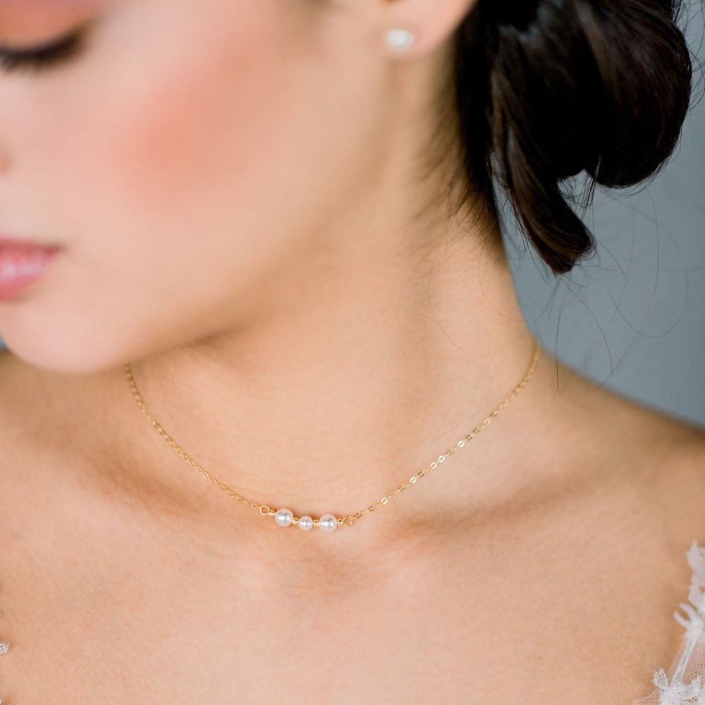 Pearl Bridal hotsell Choker | Pearl Wedding Necklace | Freshwater Pearl Necklace | Pearl Drop Necklace Choker | Gloria Choker Necklace